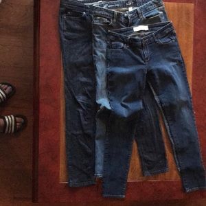 Three pairs of size 4Petite Jeans